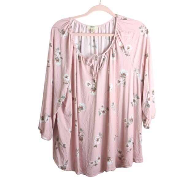 Cottagecore Boho Pink Pull-Over Blouse Rayon w/gold Thread Women's 2x - Picture 1 of 9